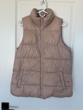Old Navy Puffer Vest Blush Pink Tall